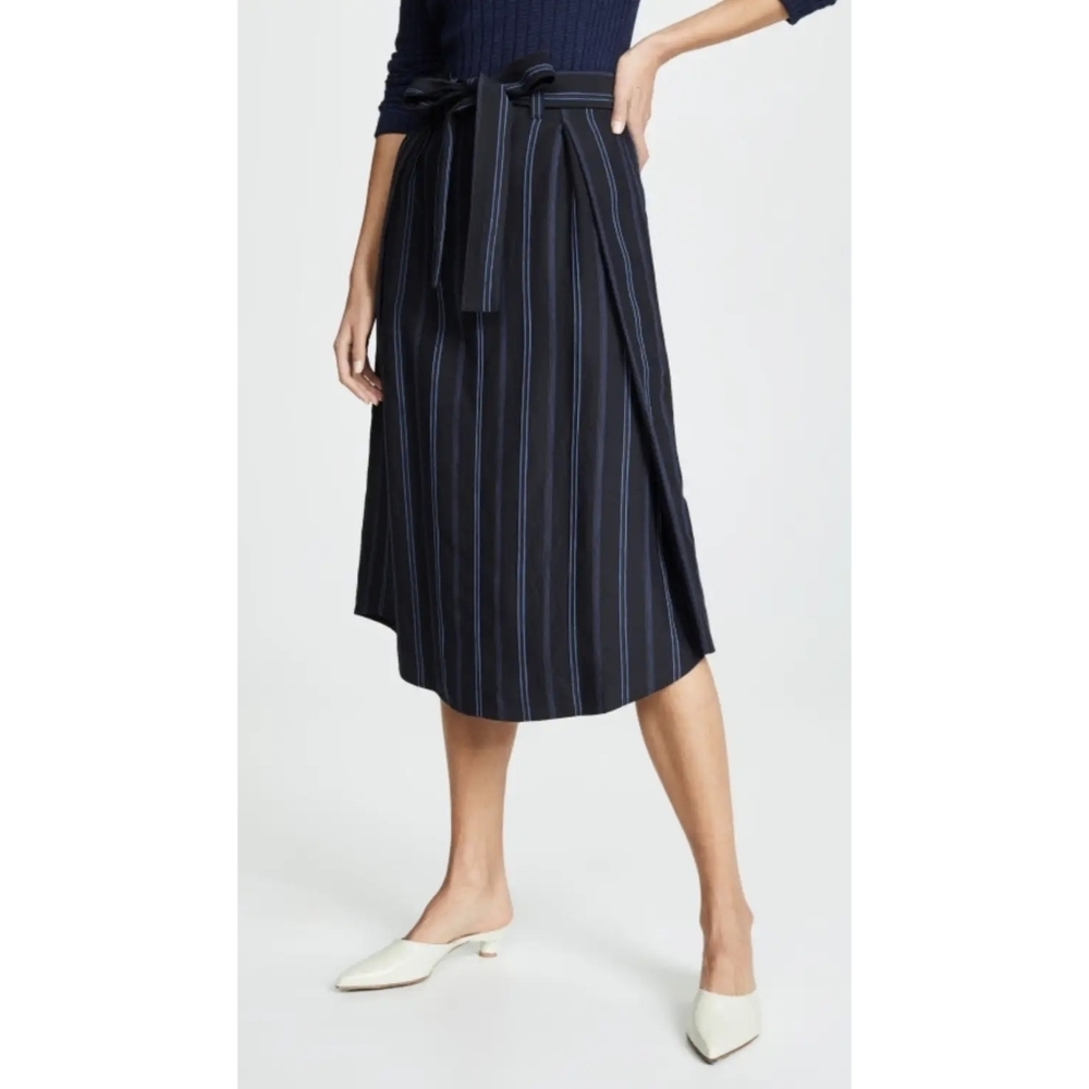 Vince Dobby Stripe Belted Skirt Size 6